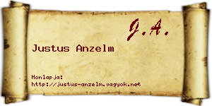 Justus Anzelm névjegykártya